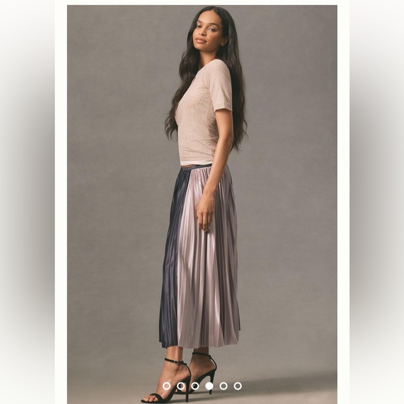 Sunday in Brooklyn color block midi skirt - Picture 4 of 10